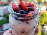 Desayuno de avena fría y mezcla Berries 🍓🫐