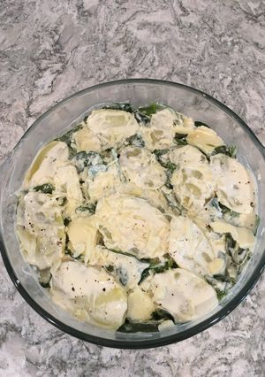 Una foto de Soufflé de papa a la poblana