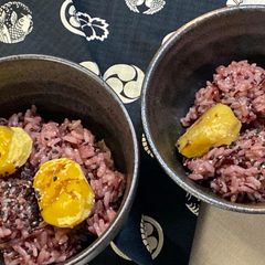 A picture of Japanese Easy Chestnut Rice 簡単栗おこわ.