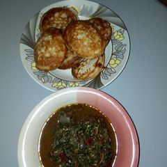 A picture of Masa with vegetable soup.