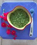 Cháo óc heo rau mồng tơi bổ dưỡng cho bé (ăn dặm cho bé +8m)