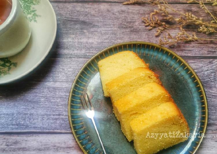 Arahan Buat Cheddar Cheese sponge cake yang Cepat