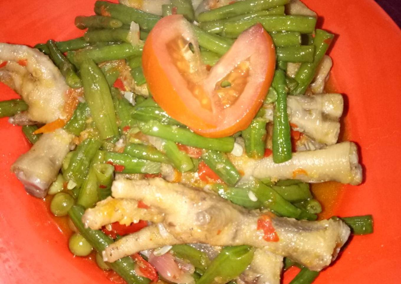 Ceker ayam tumis kering