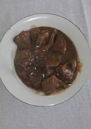A picture of Ox liver stew.