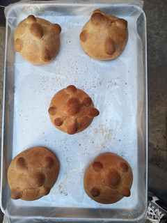 Una foto de Pan de muerto de hueso