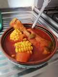 Caldo de pollo guisado a mi estilo 💯% mexicano
