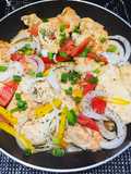 Wok de Pechugas de Pollo al Vino Blanco con Pimientos  !🥘