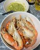 กุ้งเผาจากหม้อทอดไร้น้ำมัน