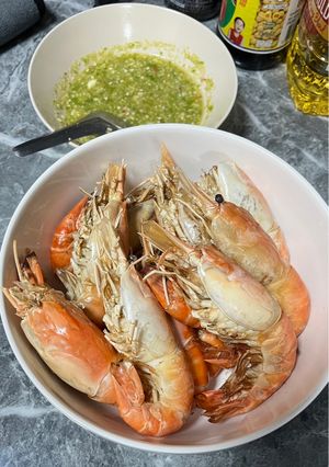 รูปของ กุ้งเผาจากหม้อทอดไร้น้ำมัน