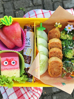 Foto resep Egg Roll & Broccoli Bento
