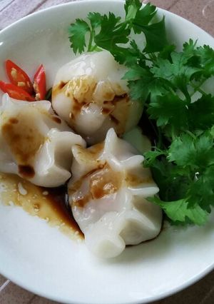 Hình của món Há cảo nhân thịt củ cải.