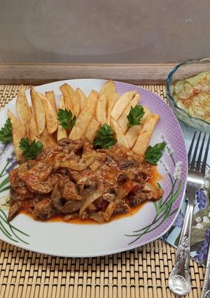 Magyaros sertésszelet serpenyős szaftban recept fotója