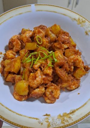 Foto resep Udang Kentang Balado Ebi