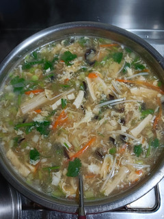 A picture of Simple One-Pot Hot and Sour Soup.