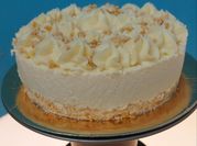 Una foto de cheesecake sin horno