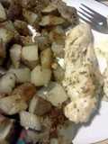 parmesan ranch chicken with roasted potatoes