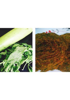 दुधी - पालक लाच्छा पराठा (dudhi palak lacha paratha recipe in marathi) रेसिपी चे मुख्य फोटो 
