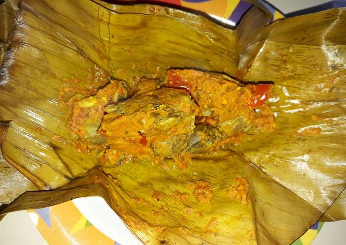 Resep Pepes jeroan ampela ayam bumbu rujak Anti Gagal