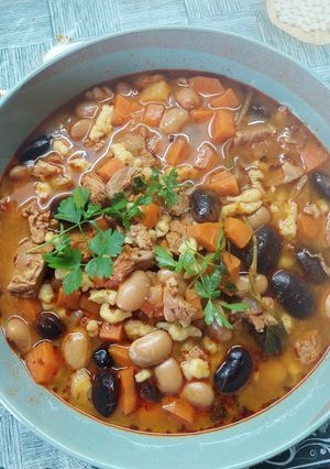 Pulykás babgulyás recept fotója