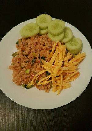 Foto resep Nasi goreng pete ikan asin