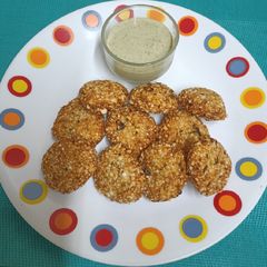 A picture of Sago flour wadas (Vrat Special).