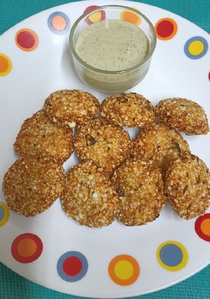 A picture of Sago flour wadas (Vrat Special).