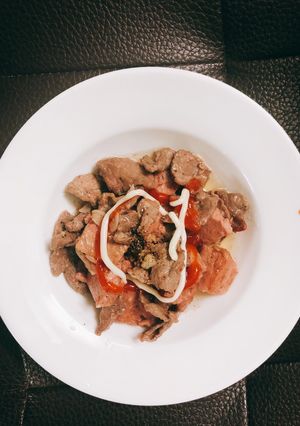 Hình của món Bò xào pa-tê.