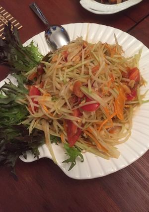 Hình của món Gỏi đu đủ.