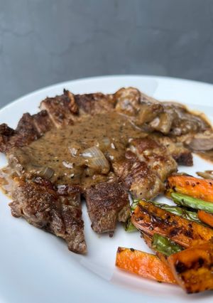 Foto resep Beef steak saus black pepper