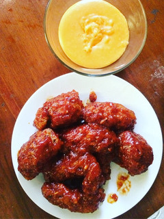 Foto resep Fire Chicken with Cheese Sauce (Kentucky, Ayam Richeese) 🌶🍗🧀