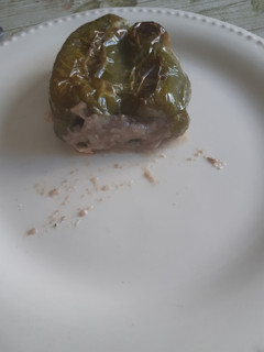 Una foto de Morrones rellenos