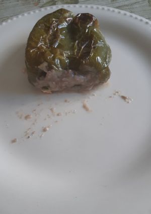 Una foto de Morrones rellenos