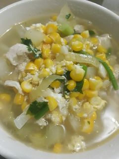 Foto resep Sup Jagung Labu Siam