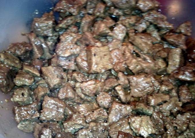 sauted  steak chunks