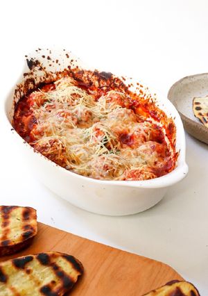 Foto de Almôndegas de frango gratinadas