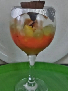 A picture of Dripping Chocolate Sauce Dessert.
