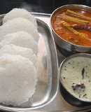 Idli sambar coconut chutney