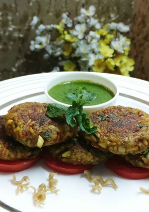 A picture of Noodles Masala kebabs.