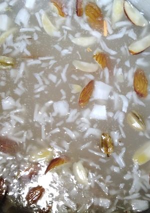A picture of #sagoo and dry fruits.