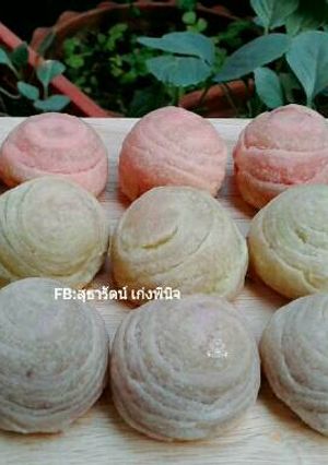 รูปของ ขนมเปี๊ยะกุหลาบนมสด (อบในกะทะเทปล่อน)