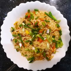 A picture of Schezwan veggie rice.