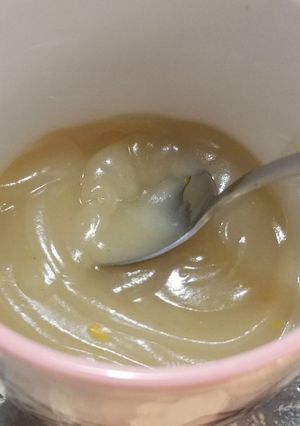 Una foto de Mazamorra de mandarina y tocosh