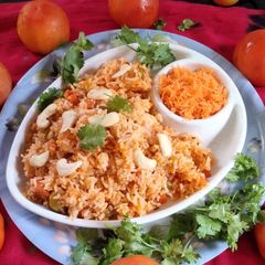 A picture of Yummy and tasty carrot rice.