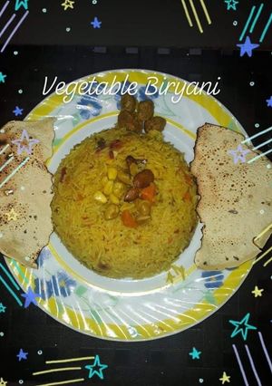A picture of Vegetable biryani.