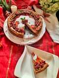 Cheese Cake with Pomegranate compote