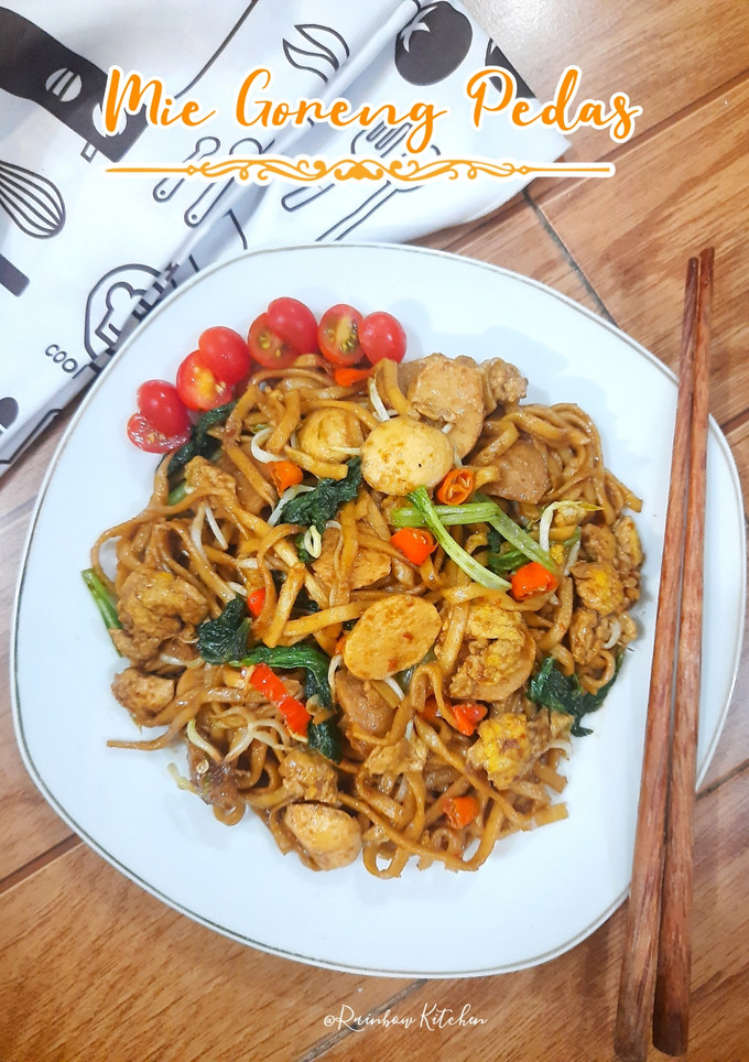 Foto resep Mie Goreng Pedas (Mie Pipih)