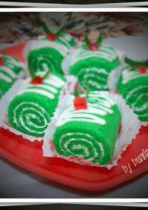 Foto resep Bolu Kukus Gulung Pandan