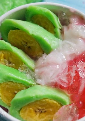 Foto resep Es pisang ijo (lembut)