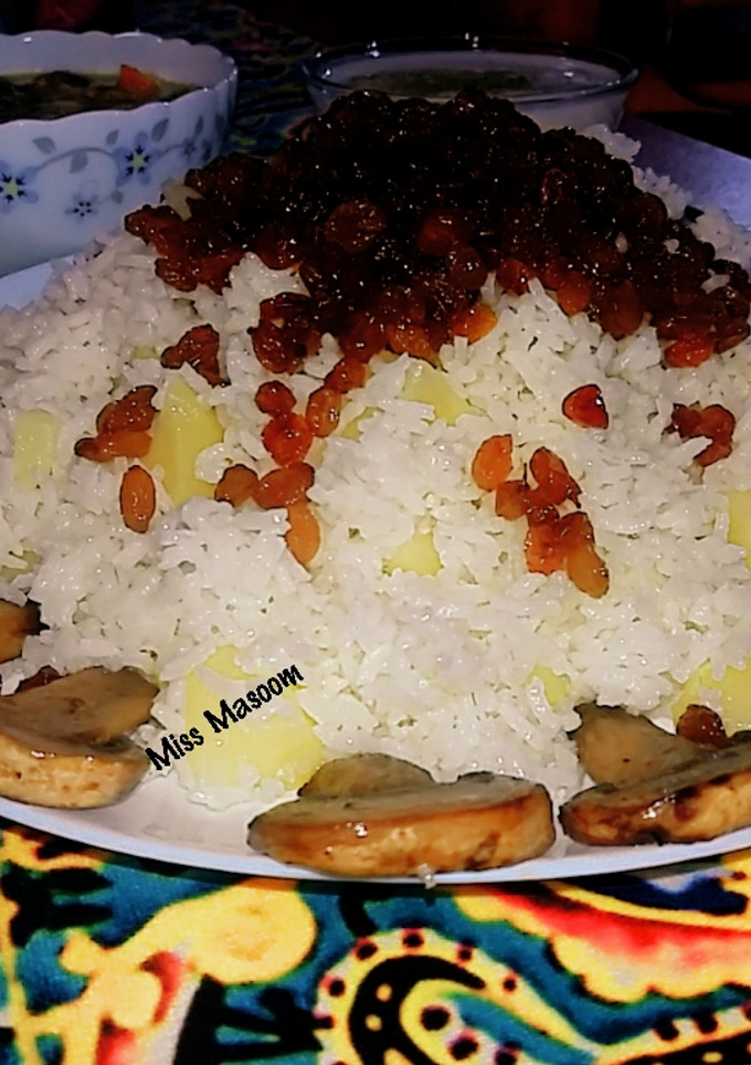 عکسی از دستور کته سیب زمینی