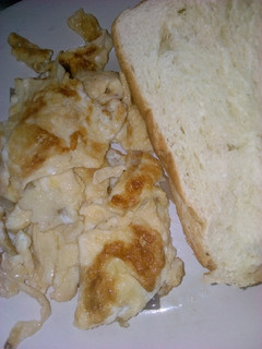 A picture of Egg and bread.
